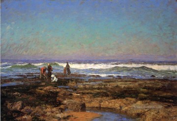 Strand Werke - Clam Diggers Impressionist Indiana Landschaften Theodore Clement Steele Strand